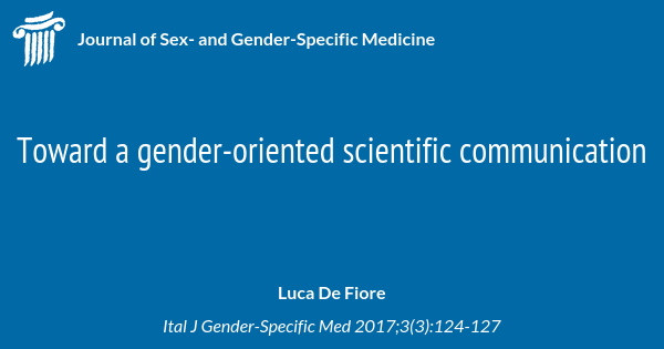 Toward A Gender Oriented Scientific Communication Journal Of Sex And