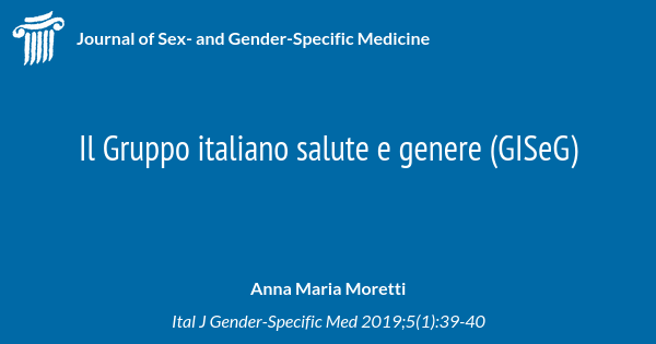 Il Gruppo Italiano Salute E Genere Giseg Journal Of Sex And Gender