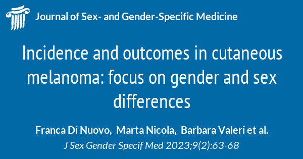 Incidence And Outcomes In Cutaneous Melanoma Focus On Gender And Sex Differences Journal Of 4848